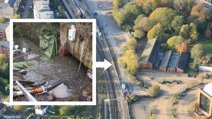 Repairing the culvert at Aylesbury will close the railway for 12 days