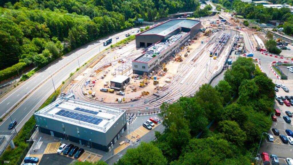 Work on the Taff's Well depot is progressing well, with the control centre (foreground) already in operation