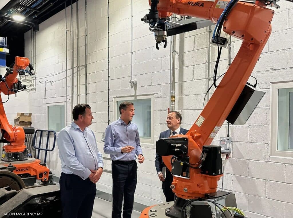 Jason McCartney MP was shown around the IRR by RIA's Justin Moss and IRR director Paul Allen