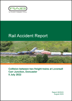 RAIB report 08/2023 - Loversall Carr junction