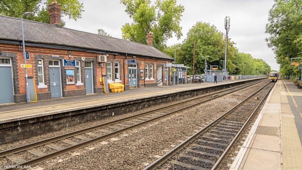 With no footbridge, the subway is the only safe route for passengers moving between the platforms at Warwick station