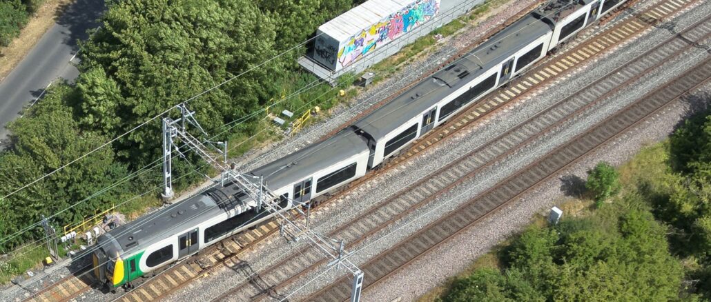The front bogie on a London Northwestern Railway train derailed near Bletchley on the West Coast main line.