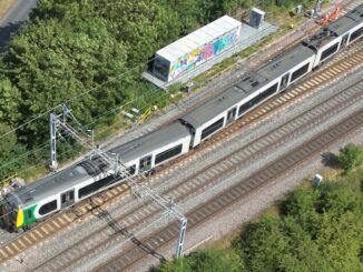 The front bogie on a London Northwestern Railway train derailed near Bletchley on the West Coast main line.