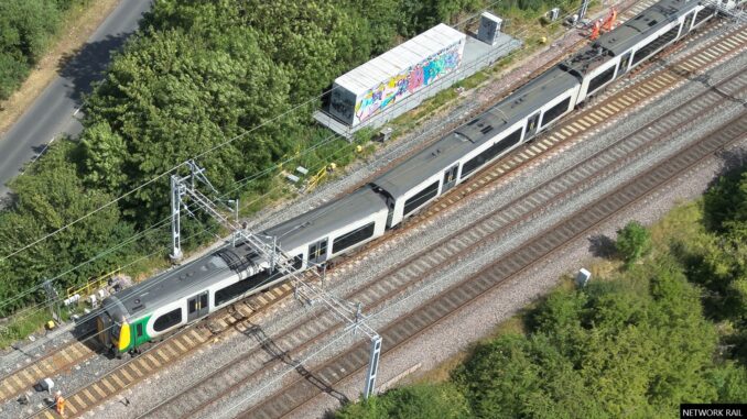 The front bogie on a London Northwestern Railway train derailed near Bletchley on the West Coast main line.