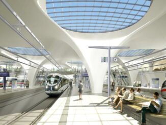 Impression of how Stuttgart station will look on completion.